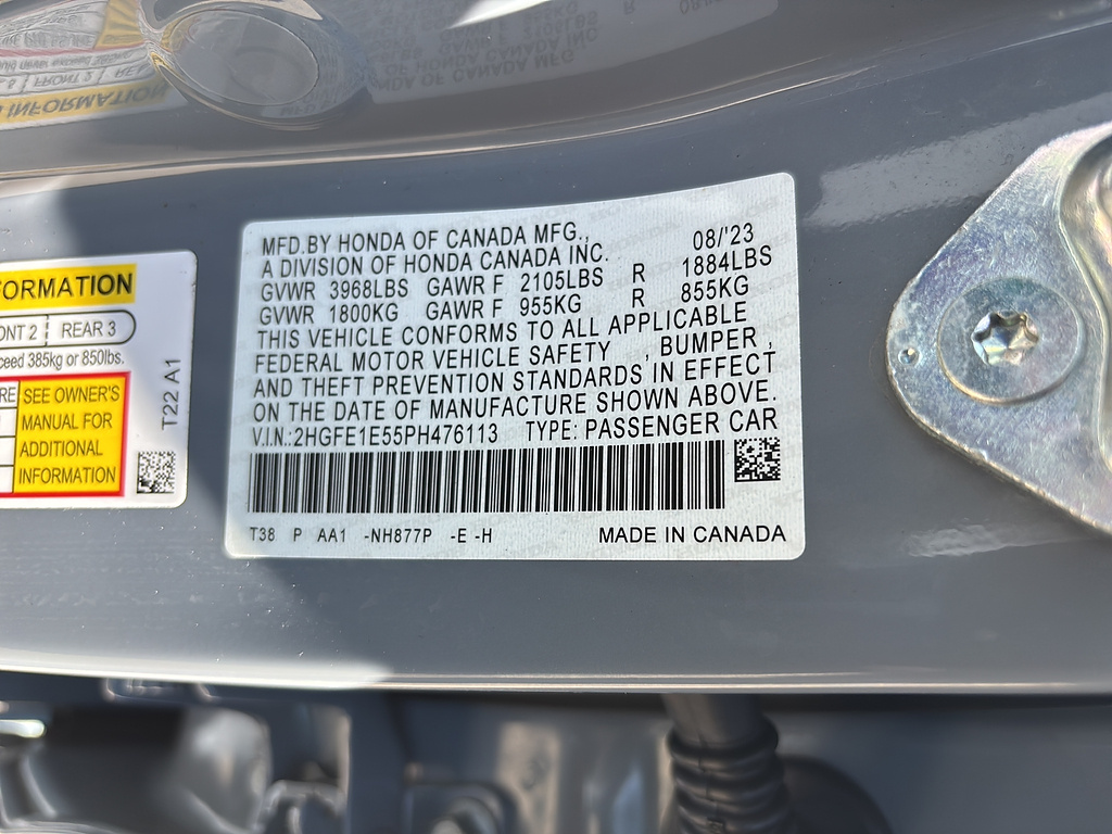 2023 Honda Civic Si Si Aegean Blue Metallic at Woltz & Wind Ford