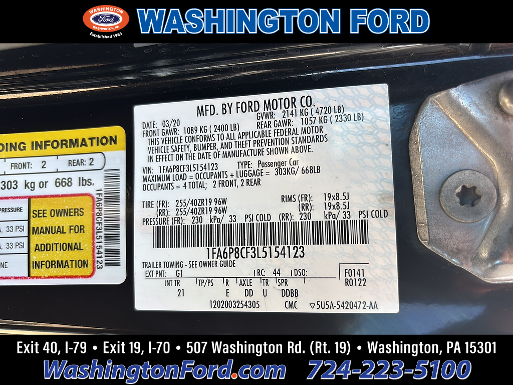 2020 Ford Mustang GT Shadow Black at Woltz & Wind Ford