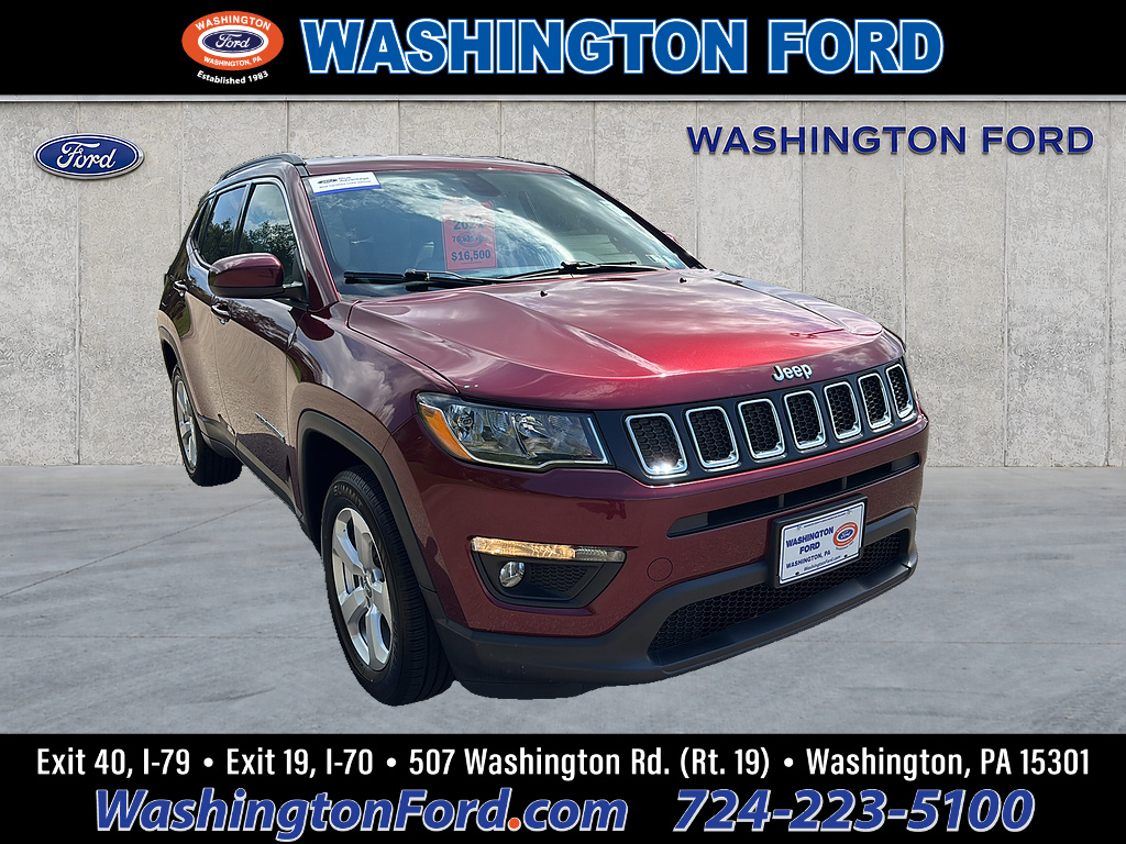 2021 Jeep Compass Latitude Velvet Red Pearl Coat at Lake View Ford