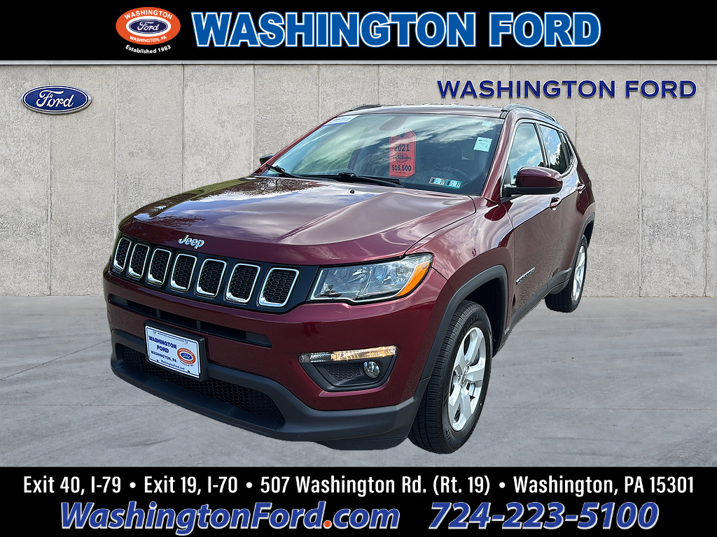 2021 Jeep Compass Latitude Velvet Red Pearl Coat at Lake View Ford