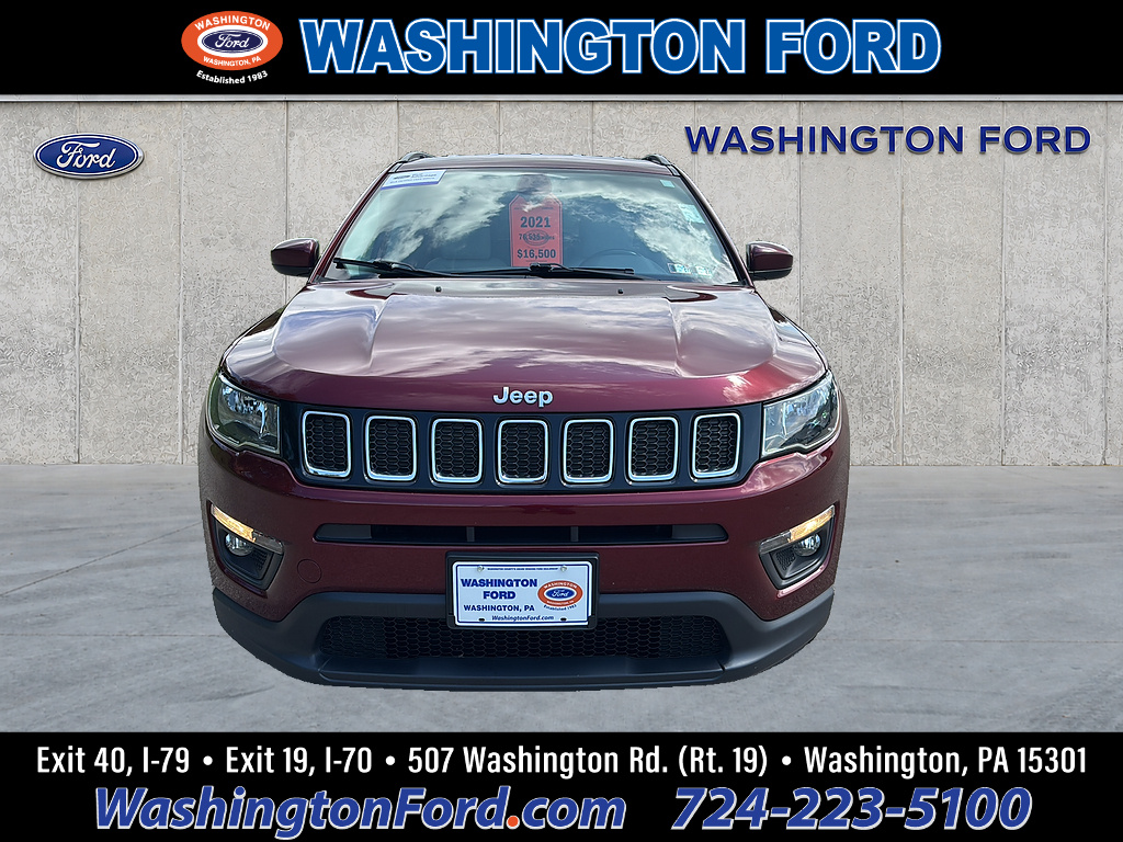 2021 Jeep Compass Latitude Velvet Red Pearl Coat at Lake View Ford