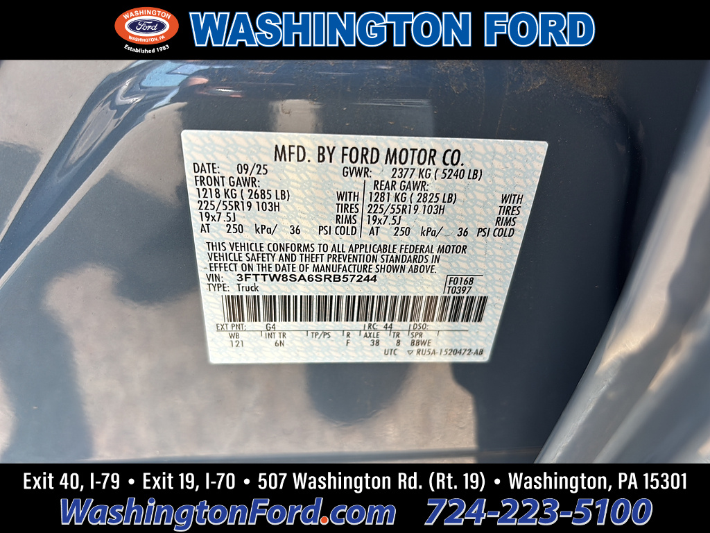 2025 Ford Maverick Lariat Azure Gray Metallic Tri-Coat at Washington Ford
