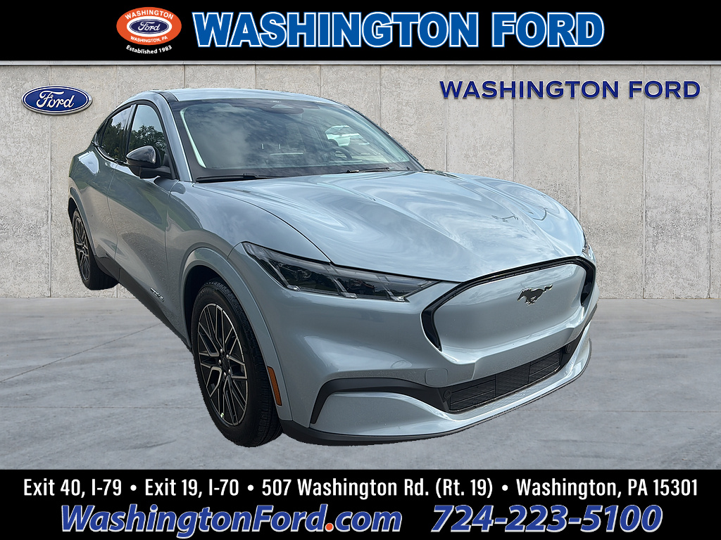 2026 Ford Mustang Mach-E Premium Glacier Gray Metallic Tri-Coat at Woltz & Wind Ford