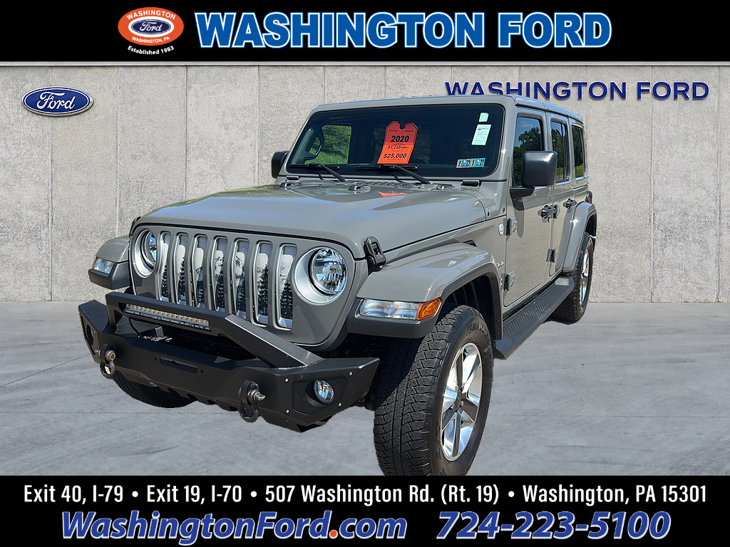 2020 Jeep Wrangler Unlimited Sahara Sting-Gray Clear Coat at Diehl Automotive