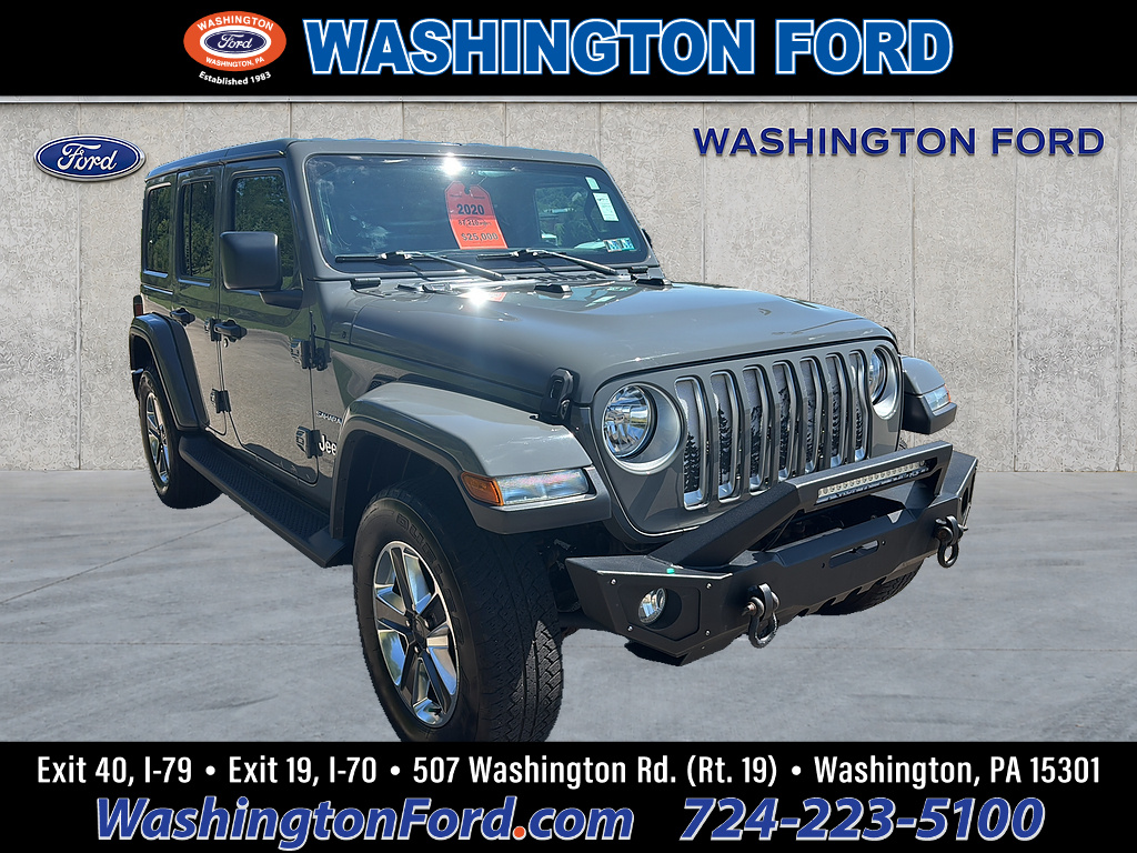 2020 Jeep Wrangler Unlimited Sahara Sting-Gray Clear Coat at Diehl Automotive