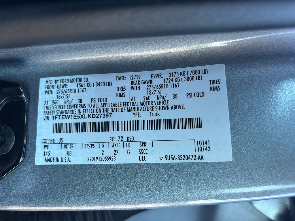2020 Ford F-150 Lariat Iconic Silver at Woltz & Wind Ford