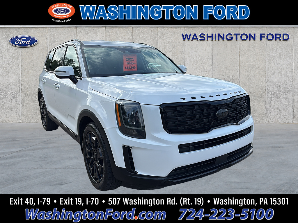 2021 Kia Telluride EX Glacial White Pearl at Solomon Chevrolet