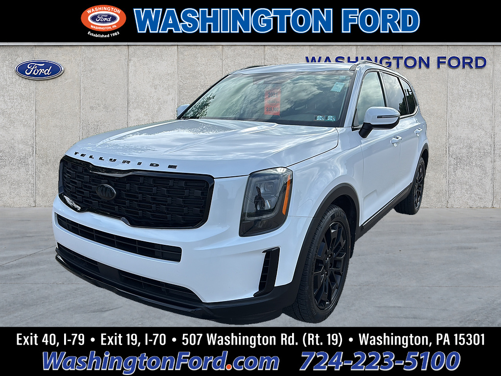 2021 Kia Telluride EX Glacial White Pearl at Solomon Chevrolet