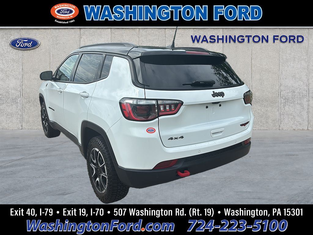 2024 Jeep Compass Trailhawk Bright White Clear Coat at Three Rivers CJD