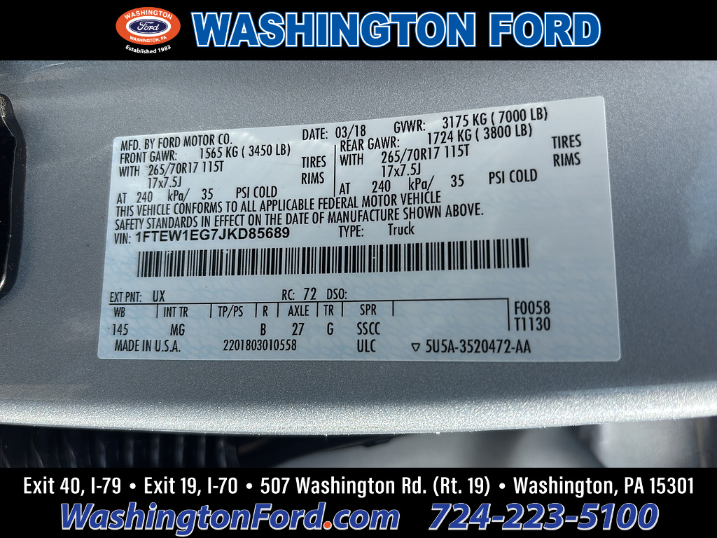 2018 Ford F-150 XLT INGOT SILVER META at Woltz & Wind Ford