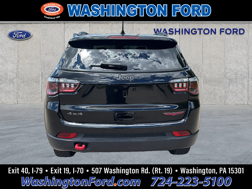 2024 Jeep Compass Trailhawk Diamond Black Crystal Pearl Coat at Three Rivers CJD