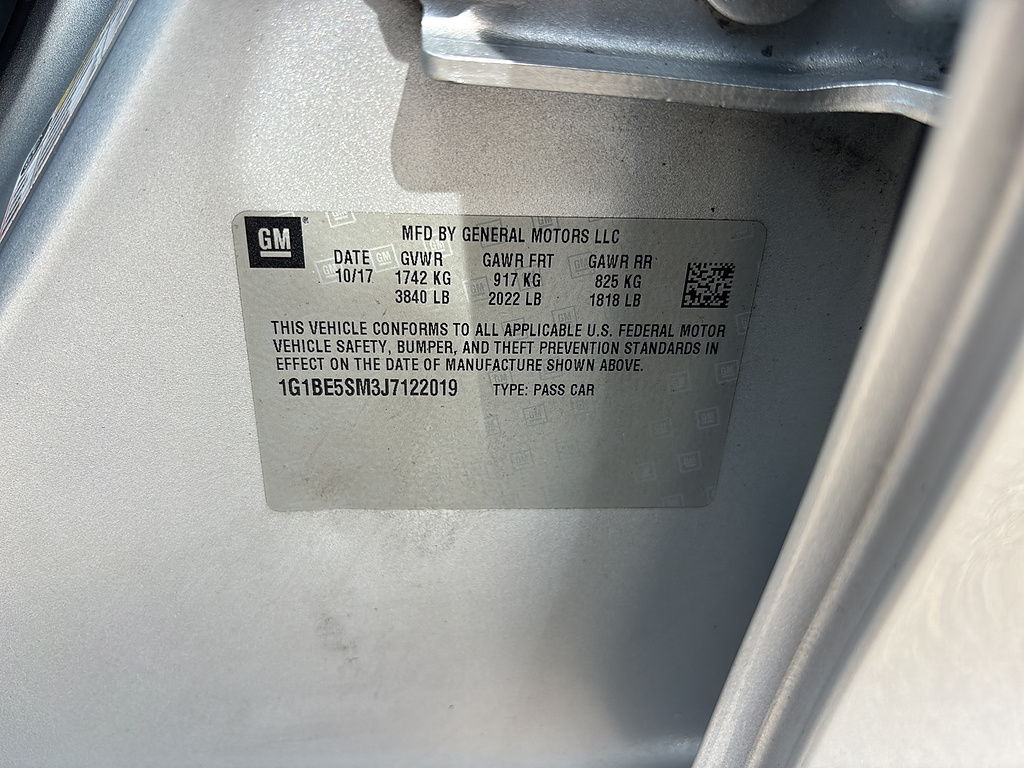 2018 Chevrolet Cruze LT Auto Silver Ice Metallic at Woltz & Wind Ford