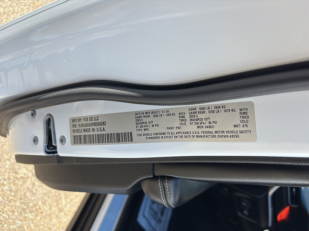 2024 Jeep Grand Cherokee L Altitude X Bright White Clear Coat at Three Rivers CJD