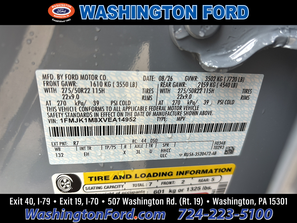 2027 Ford Expedition Max MAX Platinum Glacier Gray Metallic Tri-Coat at Woltz & Wind Ford