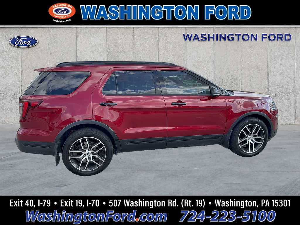 2018 Ford Explorer Sport Ruby Red Metallic Tinted Clearcoat at Washington Ford