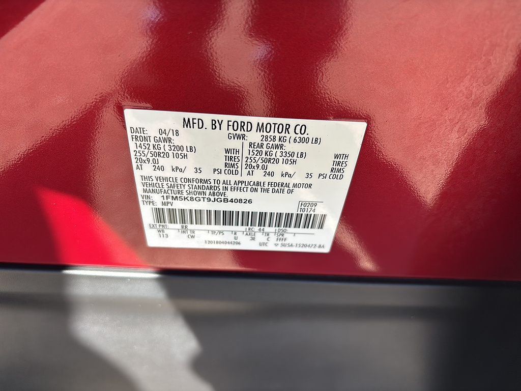 2018 Ford Explorer Sport Ruby Red Metallic Tinted Clearcoat at Woltz & Wind Ford