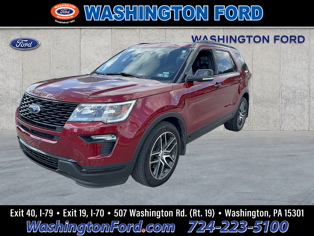 2018 Ford Explorer Sport Ruby Red Metallic Tinted Clearcoat at Washington Ford