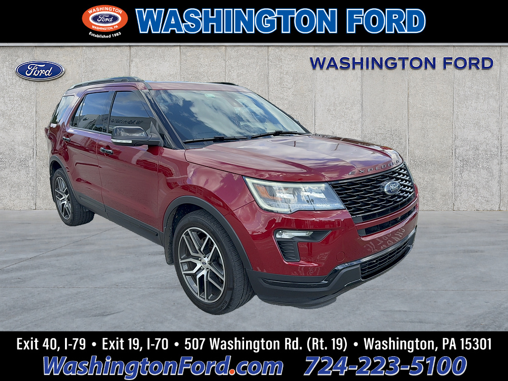 2018 Ford Explorer Sport Ruby Red Metallic Tinted Clearcoat at Washington Ford
