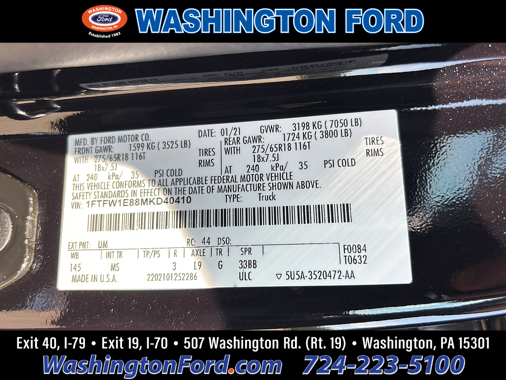 2021 Ford F-150 XLT Agate Black at Woltz & Wind Ford