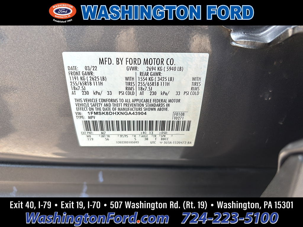 2022 Ford Explorer XLT Carbonized Gray at Lake View Ford