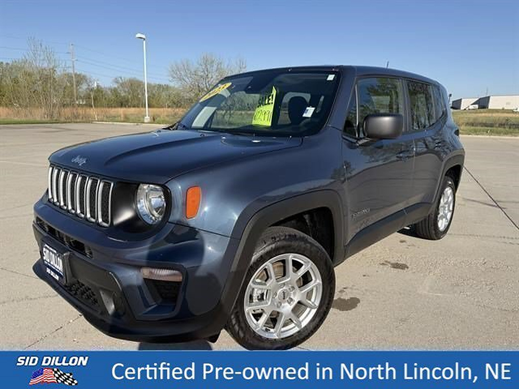 Slate Blue Pearl Coat 2023 Jeep Renegade SUV / Crossover Four-Wheel Drive 9-Speed Automatic