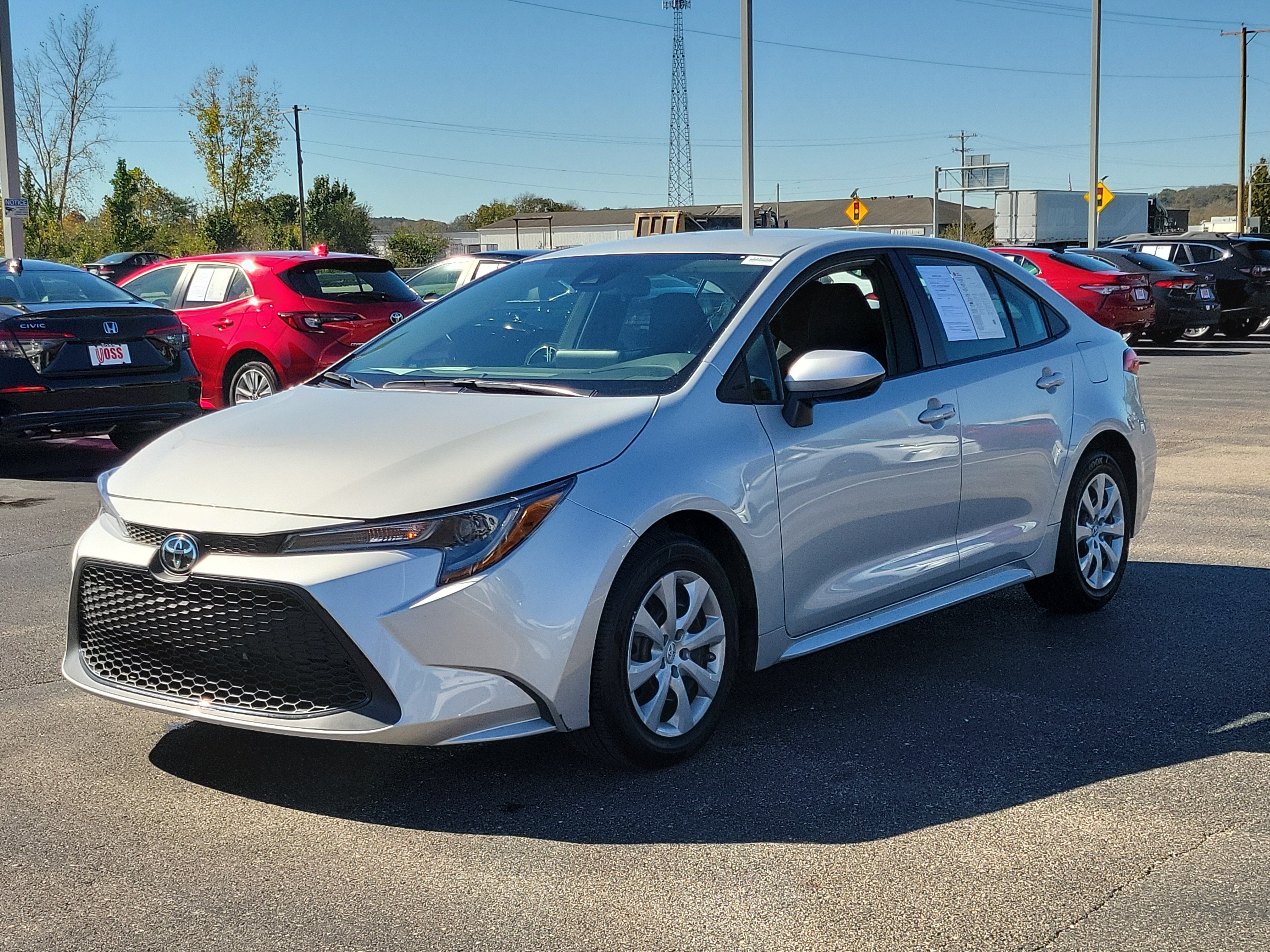 Certified Used 2022 Classic Silver Metallic Toyota LE image 2
