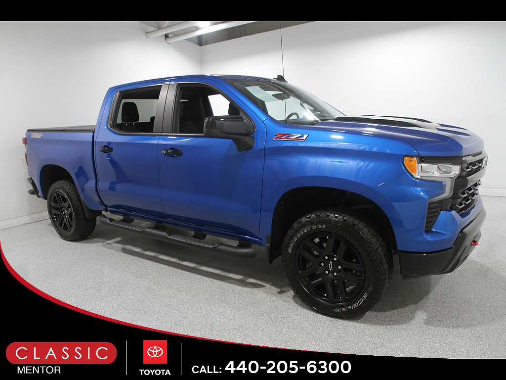 Glacier Blue Metallic 2023 Chevrolet Silverado 1500 Pickup Truck Four-Wheel Drive Automatic