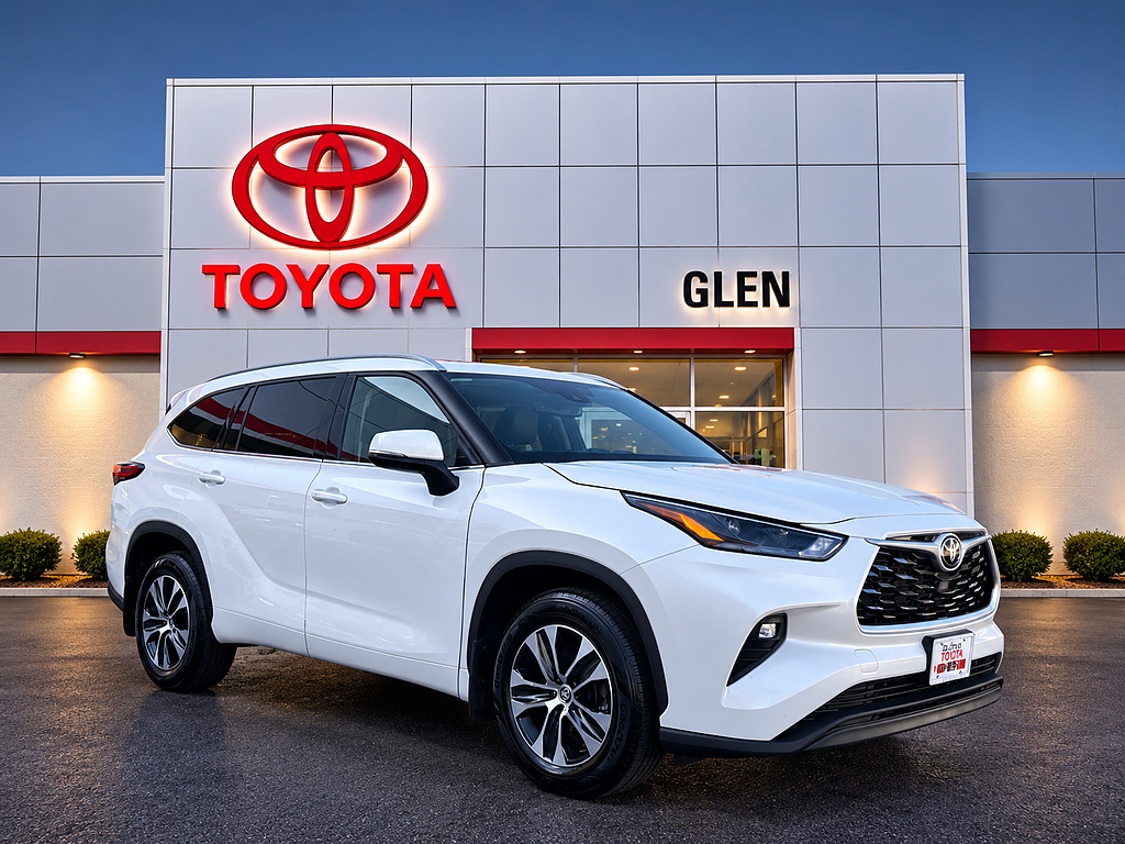 White (Wind Chill Pearl) 2022 Toyota Highlander SUV / Crossover All-Wheel Drive Automatic