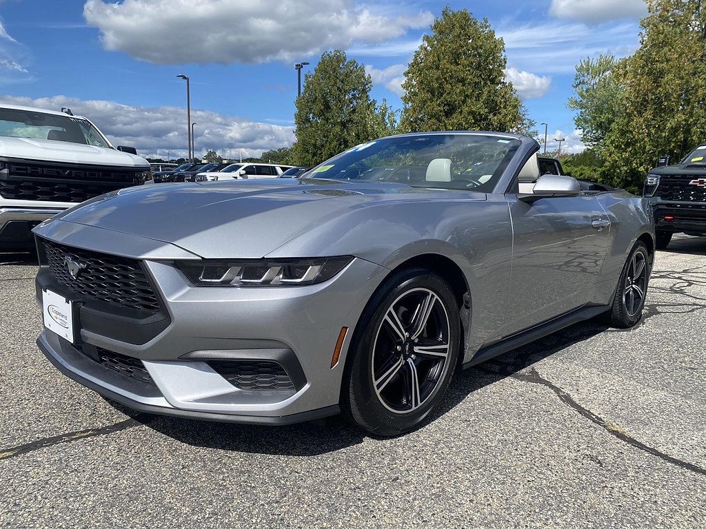 Iconic Silver 2024 Ford Mustang Convertible Rear-Wheel Drive Automatic