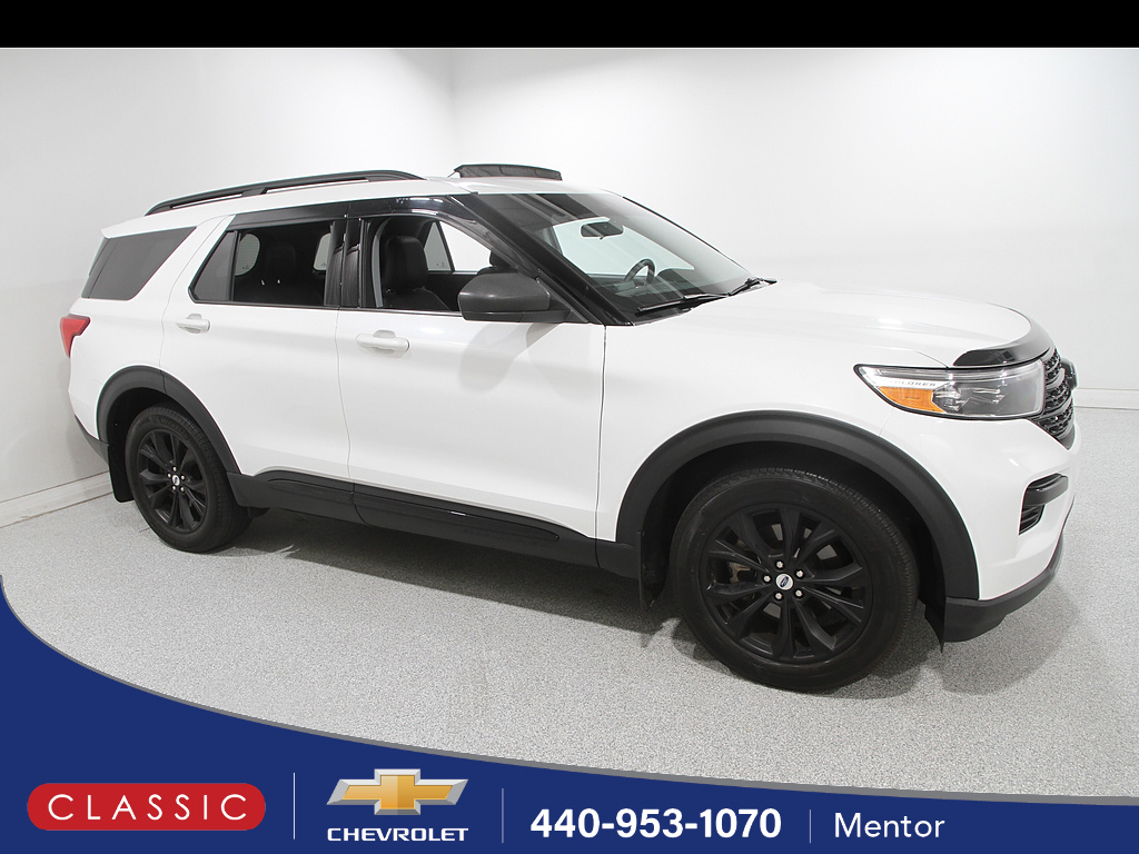 Star White Metallic Tri-Coat 2023 Ford Explorer SUV / Crossover All-Wheel Drive Automatic