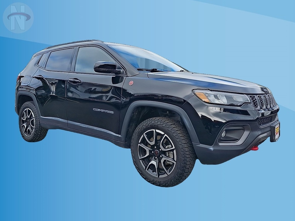 Diamond Black Crystal Pearl Coat 2025 Jeep Compass SUV / Crossover Four-Wheel Drive 8-Speed Automatic
