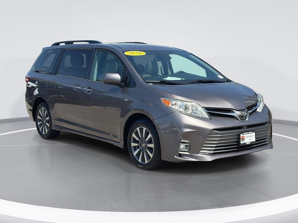 Predawn Gray Mica 2020 Toyota Sienna Minivan All-Wheel Drive 8-Speed Automatic