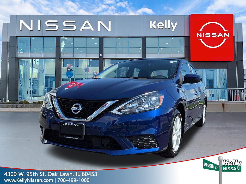 Deep Blue Pearl 2019 Nissan Sentra Sedan Front-Wheel Drive Continuously Variable Transmission