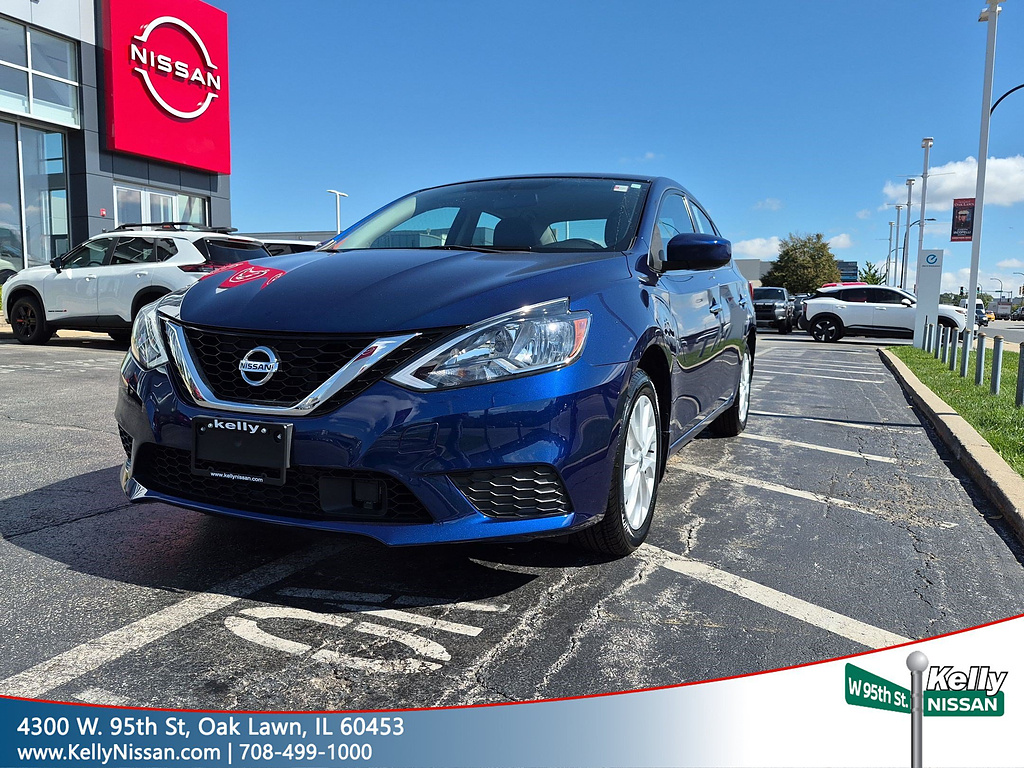 Deep Blue Pearl 2019 Nissan Sentra Sedan Front-Wheel Drive Continuously Variable Transmission