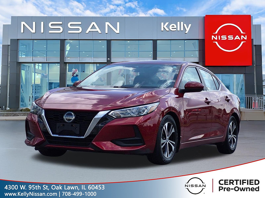 Red (Scarlet Ember Tintcoat) 2021 Nissan Sentra Sedan Front-Wheel Drive Continuously Variable Transmission