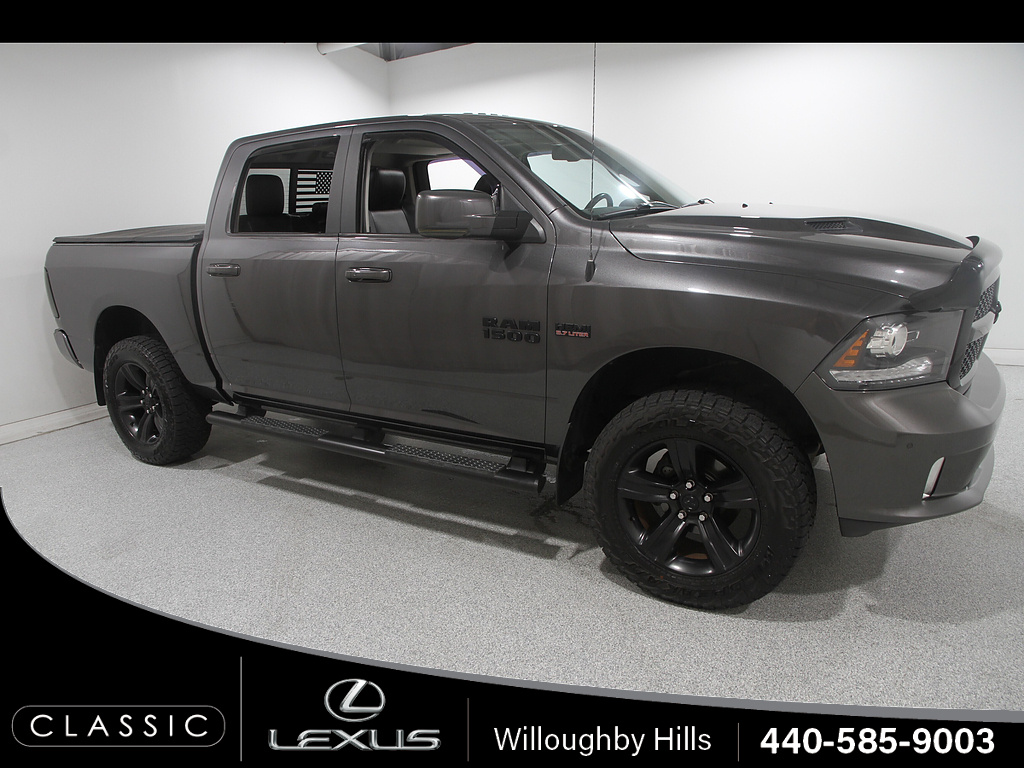 Gray (Granite Crystal Metallic Clear Coat) 2017 RAM 1500 Pickup Truck Four-Wheel Drive 8-Speed Automatic