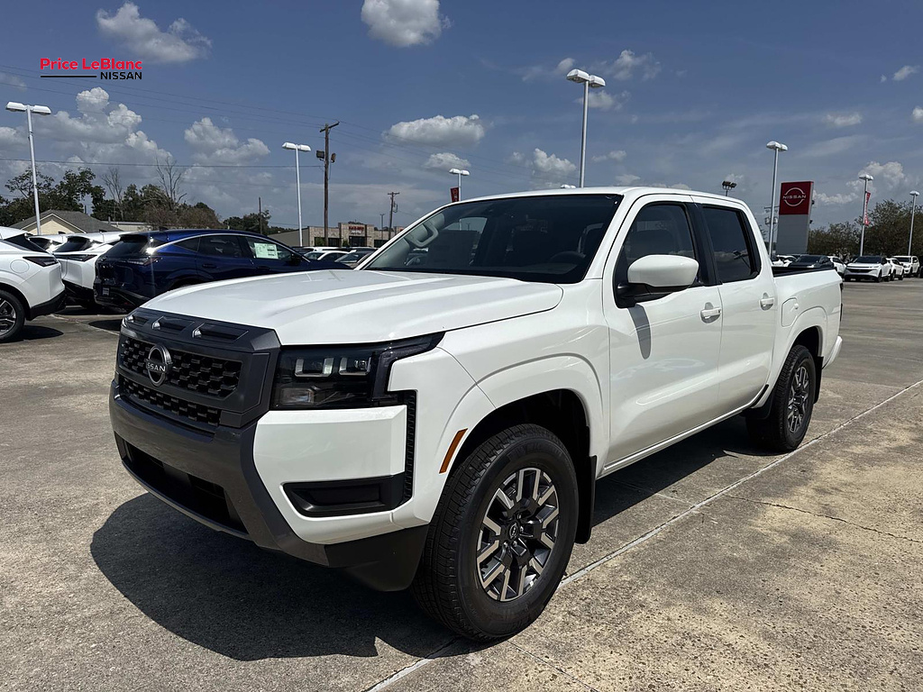 2026 Nissan Frontier Crew Cab SV 4x2 Glacier White at Price LeBlanc Nissan