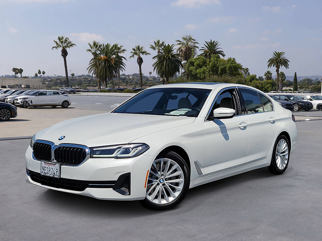 Mineral White Metallic 2023 BMW 5 Series Sedan Rear-Wheel Drive 8-Speed Automatic